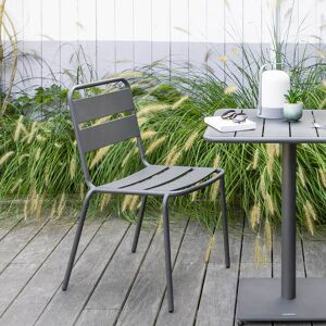 Hespéride Chaise de jardin empilable PHUKET Graphite Acier traité époxy - Ancien prix : 59,99€ Hespéride