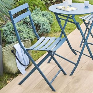 Hespéride Chaise de jardin pliante GREENSBORO Pétrole Acier traité époxy, Traitement antirouille renforcé Hespéride