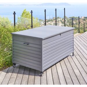 Coffre de rangement MENANGO Graphite M 195 x 96 108 cm - Aluminium traité époxy Hespéride - Publicité