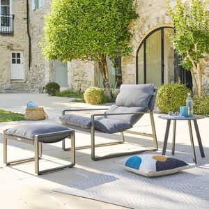 Hespéride Fauteuil relax de jardin LAMBINIO Graphite Aluminium traité époxy Hespéride