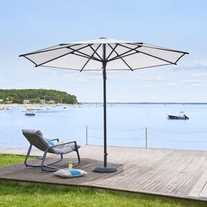 Hespéride Parasol droit rond MALUVIA Blanc 3,5 m - Aluminium, Oléfine Hespéride