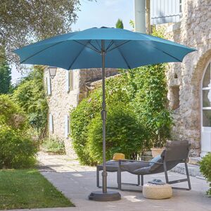 Hespéride Parasol droit rond SISKO Bleu canard 2,7 m - Aluminium traité époxy, Polyester Hespéride