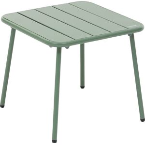 Table basse de jardin carrée PHUKET Vert olive 45 x 41 cm - Acier traité époxy Hespéride - Publicité