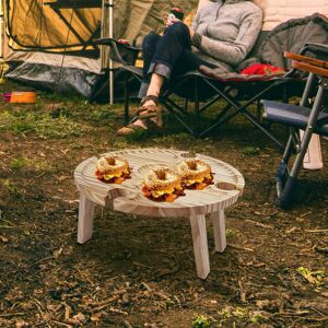 Accessoires de Table de pique-nique portables pliants en bois, petits pour voyage et Camping - Publicité