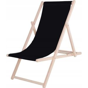 SPRINGOS® Transat de Jardin Chaise longue pliante en bois de plage 120 kg - Publicité