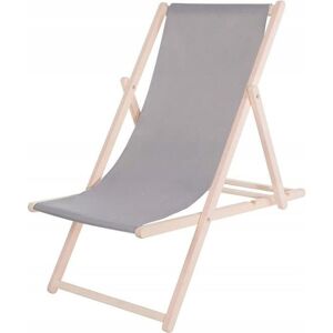 SPRINGOS® Transat de Jardin Chaise longue pliante en bois de plage 120 kg - Publicité