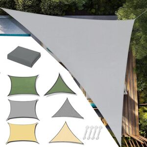 wwbig Bâche de voile d'ombrage portable rectangulaire triangulaire, auvent anti-UV pour terrasse extérieure, jardin, cour, piscine, tente de camping avec corde d'installation - Publicité