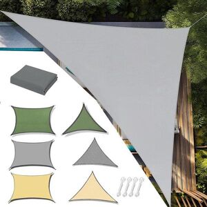 chenxin2 Bâche de voile d'ombrage portable rectangulaire triangulaire, auvent anti-UV pour terrasse extérieure, jardin, cour, piscine, tente de camping avec corde d'installation - Publicité