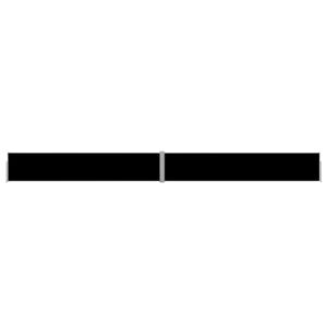 vidaXL Auvent Latéral Rétractable de Patio Ecran de Jardin Ecran d'Intimité Terrasse Balcon Extérieur Résistance aux UV 140x1200 cm Noir - Publicité