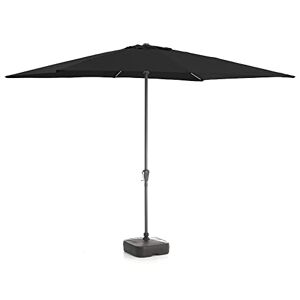 ACAZA Parasol rectangulaire 2 x 3 m, Protection UPF, Ombrelle, Toile solide, pour Terrasse, Jardin, sans Socle, Noir - Publicité