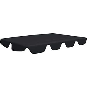 vidaXL Toit de Rechange de Balançoire Toit de Remplacement pour Balancelle Terrasse Jardin Extérieur Imperméable Noir 150/130x105/70 cm - Publicité