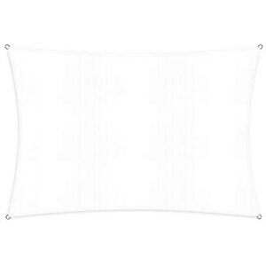 Lumaland Voile d'ombrage Cordes de Fixation incluses   Rectangulaire 2 x 3 mètres Protection Solaire   100% HDPE avec Le Filtre UV de Protection [Blanc] - Publicité