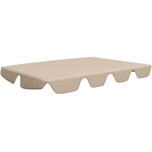 vidaXL Toit de Rechange de Balançoire Toit de Remplacement pour Balancelle Terrasse Jardin Extérieur Imperméable Beige 188/168x145/110 cm - Publicité