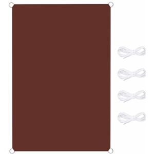 LIJIAO Voile d'ombrage Rectangulaire Imperméable 8.5 x 9.5 m Anti 98% UV Résistant Intempéries Toile Ombrage Auvent Imperméable pour Terrasse Camping Extérieur avec Cordons, Vin Rouge - Publicité