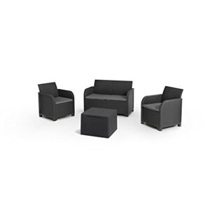 Keter Rosalie Lounge Set, Plastique, Graphite - Publicité