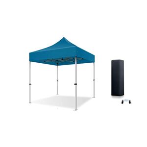 ACTIEXPRESS Tente Pliante Barnum Pliant Tonnelle Professionnelle 2x2,3X3,3x4.5,3x6,4x8 Structure en Aluminium 45mm Toit 380g/m² qualité professionelle (Bleu Azur, 2x2) - Publicité