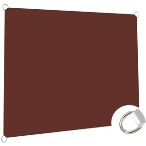 LIJIAO Voile d'ombrage Auvent Imperméable 6 x 10 m UV Résistant Contre Le Ven Voile d'ombrage en Toile Imperméable pour Patio Jardin, Terrasse,Extérieur avec Corde, Vin Rouge - Publicité