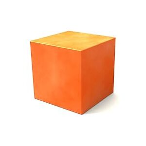 Kloris Cubo Tabouret de Table carrée 35 x 35 x 35 cm Ocra polyéthylène pour Jardin et intérieur, fabriqué en Italie - Publicité