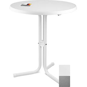 Beautissu Table de Bar Ronde Ø 60 cm Emma Table de bistrot pour Cuisine ou Exterieur Jardin terrasse Balcon Blanc Hauteur 70 cm Entretien Facile & Résistant aux intempéries - Publicité