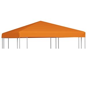 vidaXL Toile Supérieure de Belvédère 310 g/m² 3x3 m Orange Tonelle Pavillon - Publicité