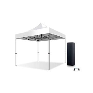 ACTIEXPRESS Tente Pliante, Barnum, Tonnelle Professionnelle 4X4, 4X6, 4X8 Structure en Aluminium 45mm Toit 380g/m² (Blanc, 4X4) - Publicité