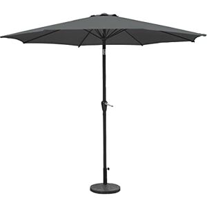 GardenKraft Parasol à manivelle et inclinable 2,7 m Anthracite 270x270x240 cm Charbon - Publicité