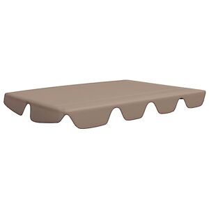 vidaXL Toit de Rechange de Balançoire Toit de Remplacement pour Balancelle Terrasse Jardin Extérieur Imperméable Taupe 188/168x145/110 cm - Publicité