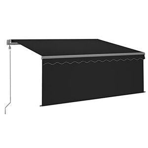 vidaXL Auvent Rétractable Automatique avec Store Banne Pliable Jardin Balcon Terrasse Extérieur Protection Contre Rayons UV 3x2,5 m Anthracite - Publicité