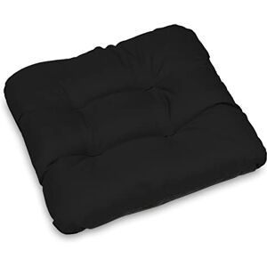 SuperKissen24. Coussin pour Chaise, Siège, Banc de Jardin, Canapé Lot de 4 Coussins 45x45 cm Bain de Soleil Intérieur/Extérieur – imperméable Noir - Publicité