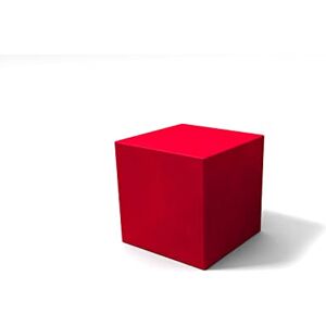 Kloris Cubo Tabouret de Table carrée 35 x 35 x 35 cm Fraise polyéthylène pour Jardin et intérieur, fabriqué en Italie - Publicité