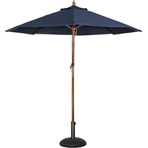 Bolero GG496 Parasol rond Bleu marine Hauteur 2370 mm Diamètre 2520 mm - Publicité