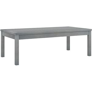 INLIFE Table basse 100 x 50 x 33 cm Gris Bois massif d'acacia - Publicité