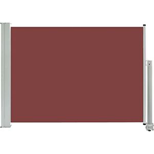 vidaXL Auvent Latéral Rétractable de Patio Store Latéral Brise-Vue Abri Soleil Jardin Terrasse Balcon Exterieur Résistant aux UV 80x300 cm Marron - Publicité