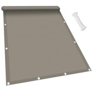 KOUDU Voile d'ombrage Rectangulaire étanche 0.8 x 1 m Imperméable Protection UV 98% PES Toile Ombrage Auvent avec Oeillets et Cordons pour Patio Jardin Terrasse, Taupe - Publicité