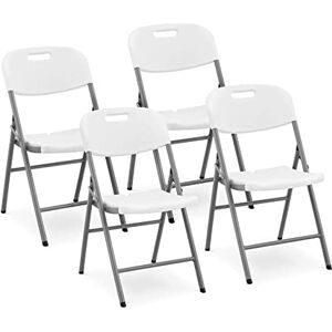 Royal Catering RC-FC_1 Lot De 4 Chaises Pliantes Pliables De Balcon Jardin en Plastique (180 kg Max., Siège De 40 x 38 cm, Coloris Blanc, Acier, polyéthylène (PE-HD)) - Publicité