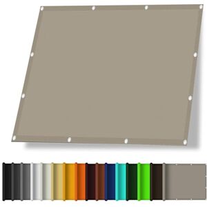 HOKXUAN Voile d'ombrage Auvent Rectangulaire 1.4 x 1.4 m Résistant Intempéries, Anti 98% UV Voile d'ombrage Auvent avec Corde Libre pour Extérieur Terrasse Jardin, Kaki - Publicité