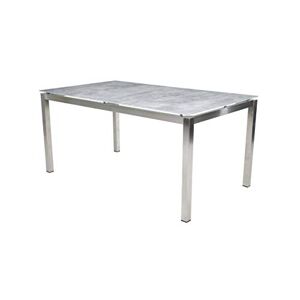 greemotion Table de Jardin Sydney, Table de Terrasse en Acier Inoxydable avec Plaque Vitrocéramique, env. 160 x 74 x 90 cm, Argent/Gris/Noir - Publicité