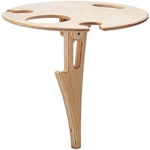 SOFORFREEM Table à vin pour extérieur, table à vin pliable en bois, étagère pour verres à vin, support pour verres à vin, table pliante de bureau - Publicité