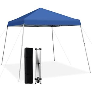 COSTWAY Tonnelle de Jardin Instantanée Pliable 3x3m, Tente de Jardin 3 Hauteurs Réglable avec Sac de Transport, Anti-UV 50+ Imperméable pour Marché Patio Camping (Bleu) - Publicité