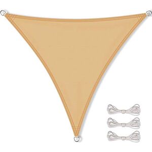 CelinaSun Voile d'ombrage Pare-Soleil Jardin Balcon Polyester PES hydrophobe Triangle 4 x 4 x 4 m Beige Sable - Publicité