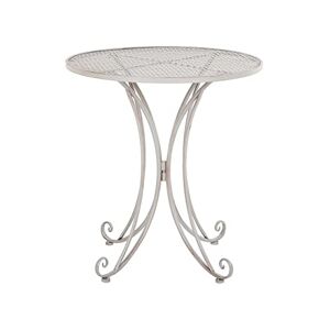 Beliani Table de Jardin ou Terrasse Type Bistro Ronde 71 cm en Métal Gris Design Classique et Romantique - Publicité