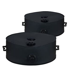 RELEDESA 2Pcs 1000D Sac Poids Pied de Parasol jusqu'à 23 kg d'eau, Ronde Support de Parasol Base terrasse avec 2 poignées, diamètre 8cm pour Tente, décalé, Cantilever, extérieur, Plage (Noir) - Publicité