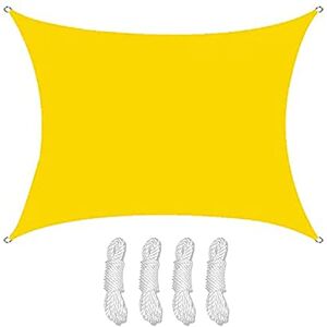 HAONIY Auvent de Voile d'ombrage rectangulaire imperméable, Bloc UV, abri Solaire Oxford, Tissu d'ombrage d'extérieur Robuste pour tonnelle de Patio, Jardin, Cour, Jaune 2m 3m 4m 5m(Size:4X4M/13 - Publicité