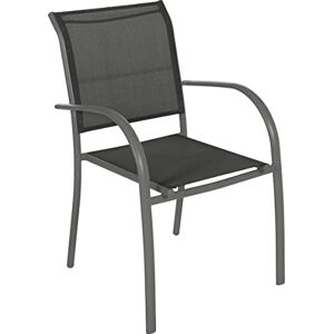 Hespéride Fauteuil de Jardin empilable Piazza Anthracite & Graphite - Publicité