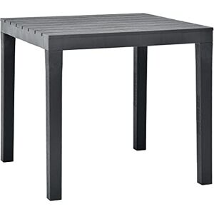 vidaXL Table Qu.80 x 80 Bali Anthracite - Publicité