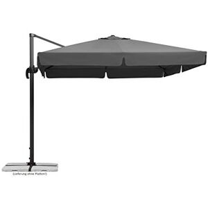 Schneider Parasol  Rhodos, anthracite, carré 300 x 300 cm, 782-15, cadre en aluminium/acier, housse en polyester, 24 kg, anthracite - Publicité