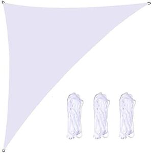 DZYP Voile Paresoleil Voiles D'Ombrag Triangle Droit Respirant Imperméable à l'eau HDPE Auvent pour Extérieur Jardin Patio Cour Terrasse Plage Fête UV Bloquent. (3x3x4.3m,Blanc) - Publicité