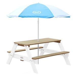 AXI Nick Table Pique Nique avec Parasol Marron/Blanc   Table de Jeu Enfant pour Le Jardin - Publicité