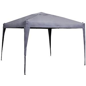 HESPERIDE Tonnelle de jardin pliable 3x3m en ALUMINIUM traité époxy qualité LUXE se monte et se démonte en quelques minutes Coloris GRIS Ardoise - Publicité