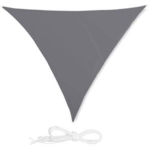 Relaxdays , gris Voile d’ombrage triangle diffuseur d’ombre protection soleil balcon jardin UV 4x4x4m toile imperméable, 4 x 4 x 4 m - Publicité